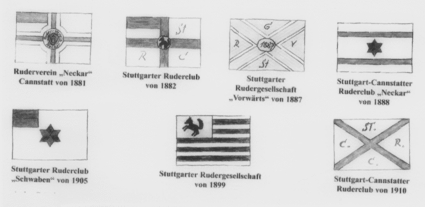 Historische Flaggen Stuttgarter Rudervereine